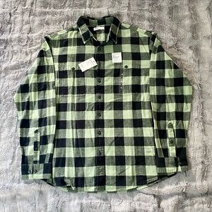 Sonoma Green and Black Plaid Men's Shirt